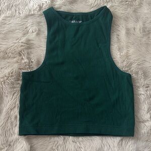 Garage Women's Dark Green Ribbed Tank Top